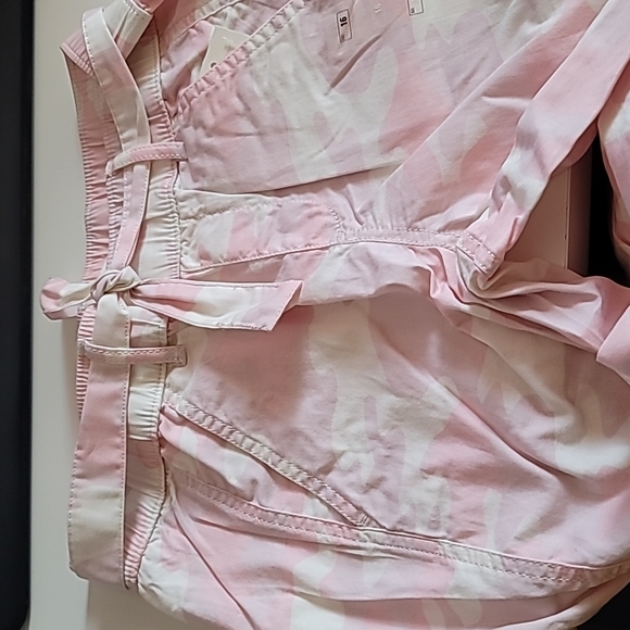 Girl's Belted Pink and White Camo Cargo Pants, Size, 16 - Picture 2 of 4